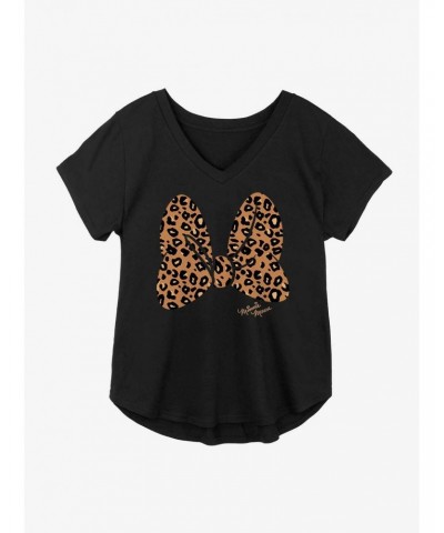 Disney Minnie Mouse Animal Print Bow Girls Plus Size T-Shirt $9.02 T-Shirts
