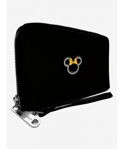Disney Minnie Mouse Ears And Bow Icon Zip Around Wallet $12.56 Wallets