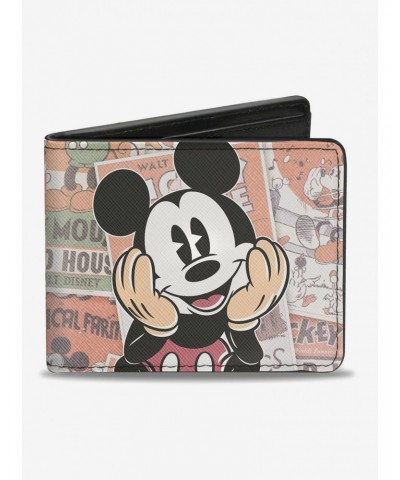 Disney Mickey Mouse Classic Sitting Pose Close Up Comics Bi-Fold Wallet $9.07 Wallets