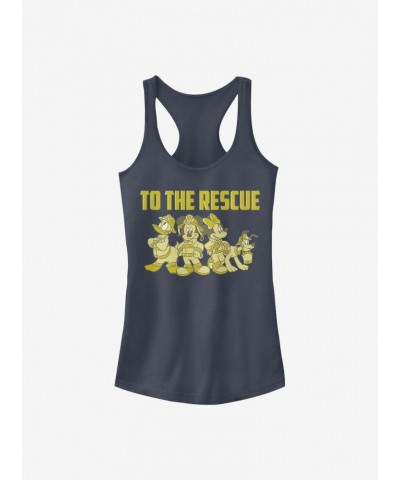 Disney Mickey Mouse Thanks Firefighters Girls Tank $7.37 Tanks