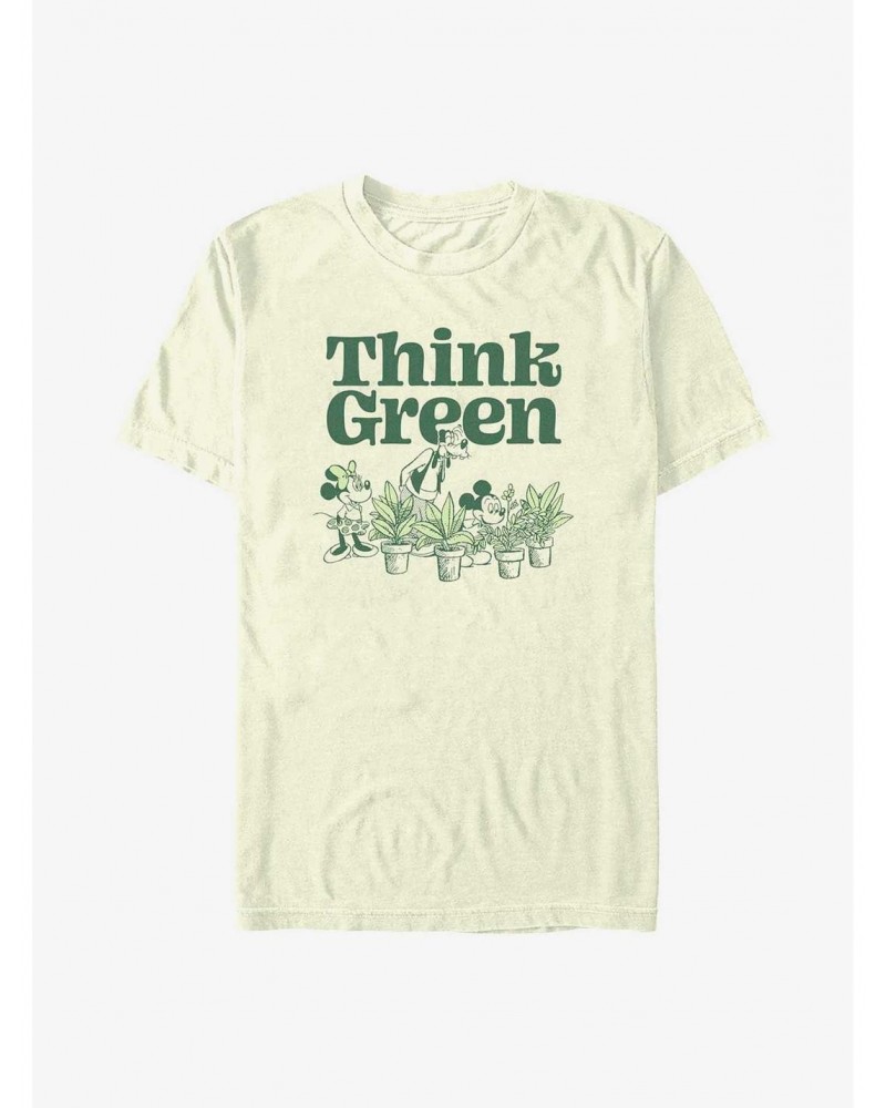 Disney Mickey Mouse Green Thinking T-Shirt $7.84 T-Shirts