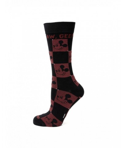 Disney Mickey Mouse Aw Gee Black & Red Socks $8.96 Socks