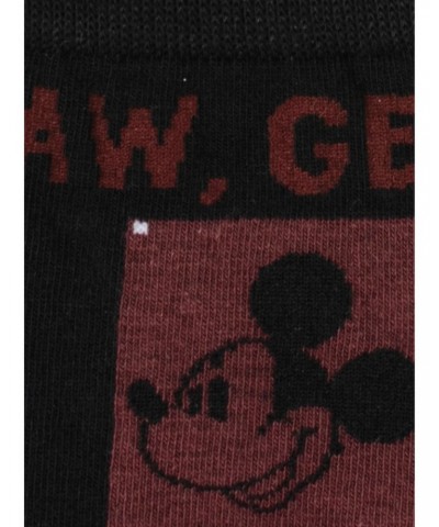 Disney Mickey Mouse Aw Gee Black & Red Socks $8.96 Socks