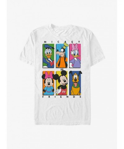 Disney Mickey Mouse and Friends Character Banners Extra Soft T-Shirt $7.42 T-Shirts