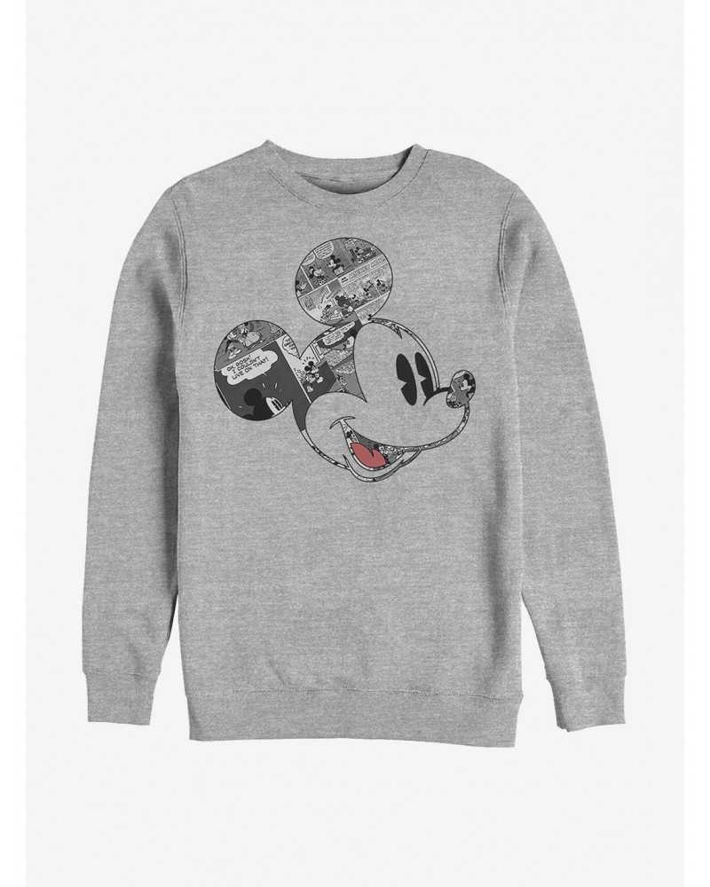 Disney Mickey Mouse Comic Mouse Crew Sweatshirt $12.40 Sweatshirts