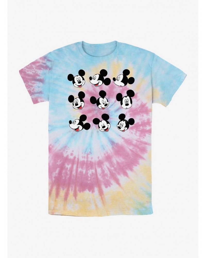 Disney Mickey Mouse Mickey Expressions Tie Dye T-Shirt $6.63 T-Shirts