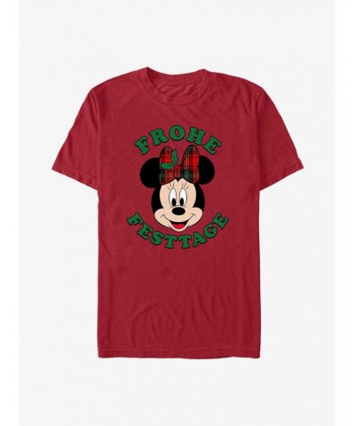 Disney Minnie Mouse Frohe Festtage Happy Holidays in German T-Shirt $7.07 T-Shirts