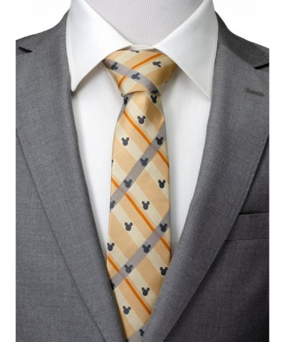 Disney Mickey Mouse Silhouette Tan Plaid Tie $19.17 Ties