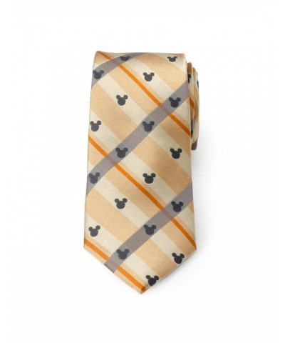 Disney Mickey Mouse Silhouette Tan Plaid Tie $19.17 Ties