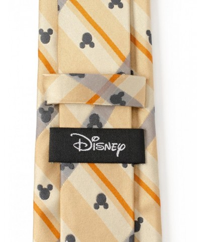 Disney Mickey Mouse Silhouette Tan Plaid Tie $19.17 Ties