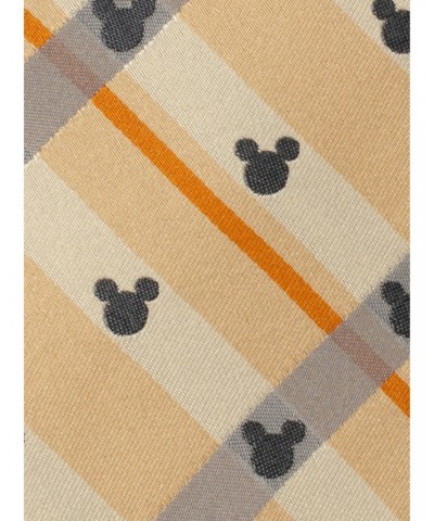 Disney Mickey Mouse Silhouette Tan Plaid Tie $19.17 Ties