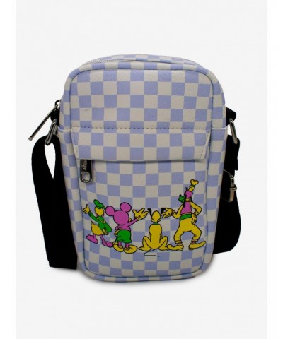 Disney Mickey Mouse The Fab Four Checker Crossbody Bag $7.41 Bags