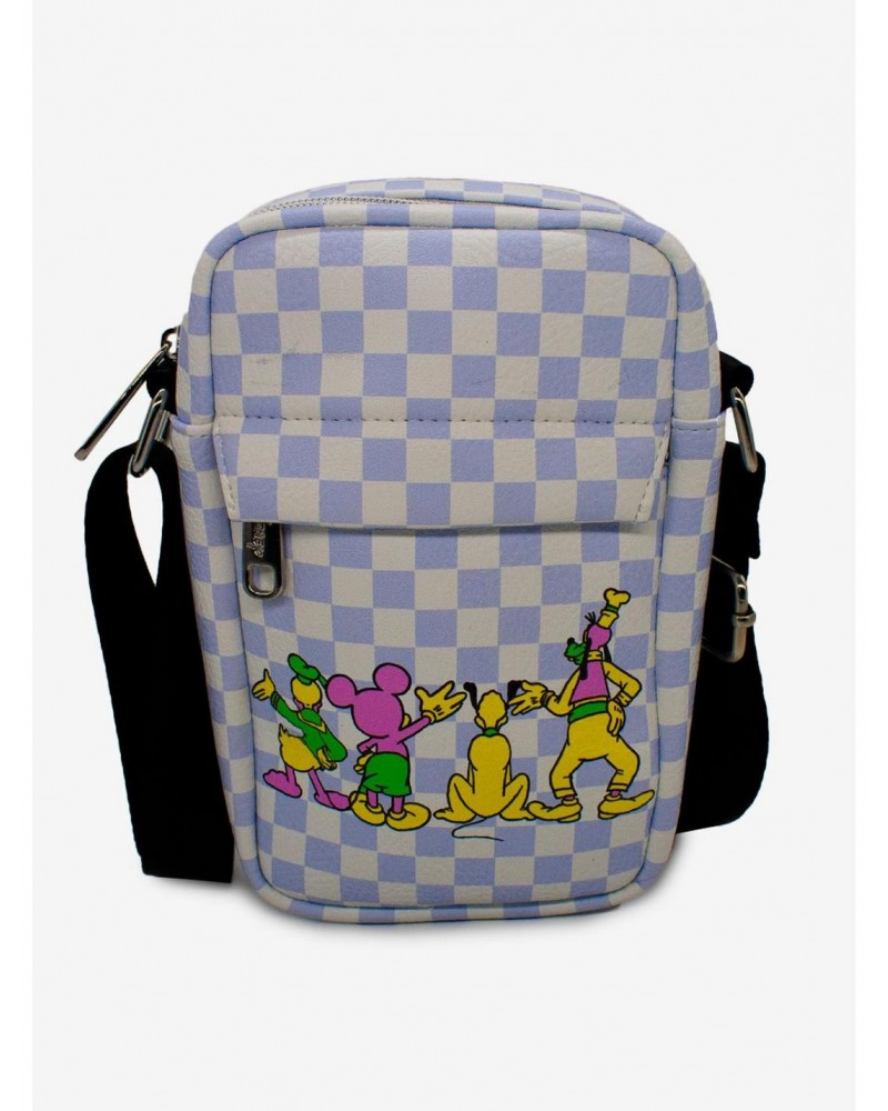 Disney Mickey Mouse The Fab Four Checker Crossbody Bag $7.41 Bags