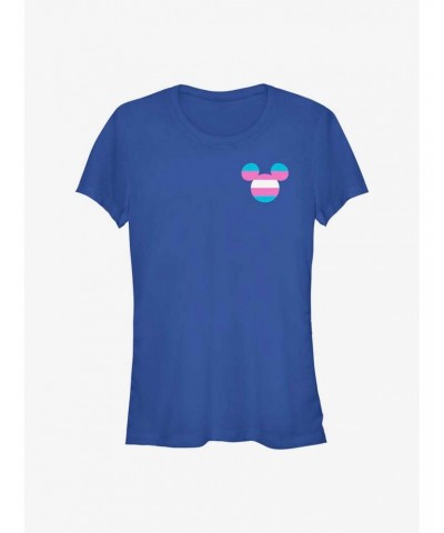 Disney Mickey Mouse Transgender Pride Badge Pride T-Shirt $8.37 T-Shirts